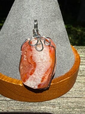 Red Carnelian Agate Stone Pendant